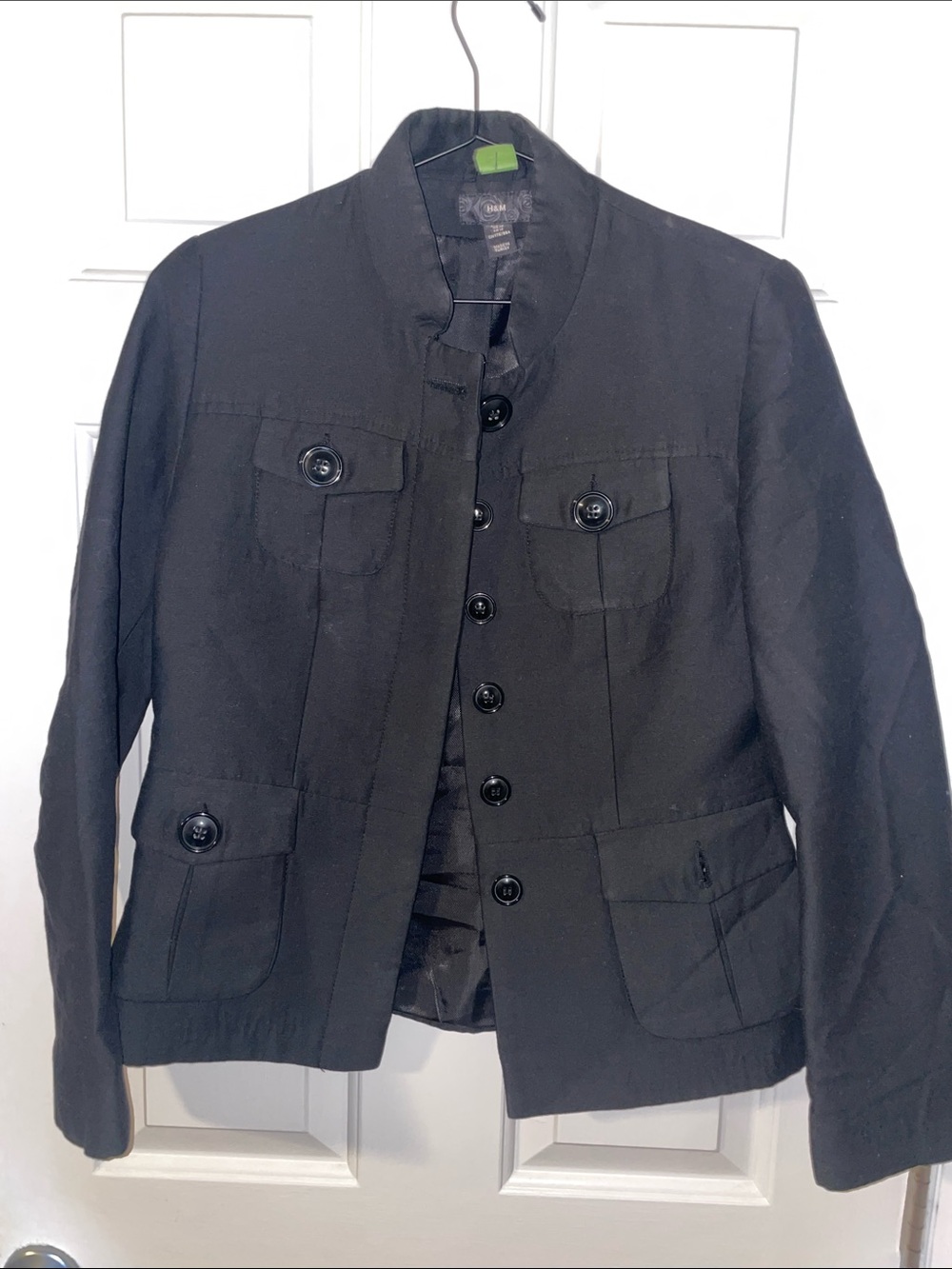 H&M women’s Utility jacket 12 Black Fall